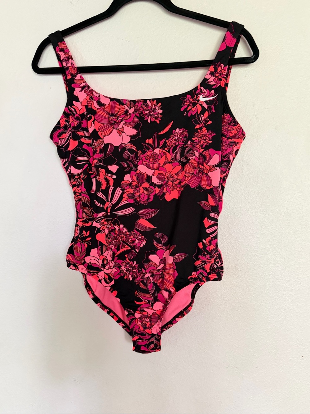 Nike Women’s One-Piece Swimsuit with Bright Pink Floral Print